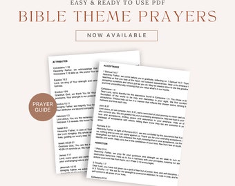 Prayer Bible Theme Checklist, Complete Prayer General  Guide,