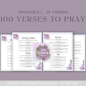 Prayer Bible Themes, 100 Everyday Prayer Verses for 2024