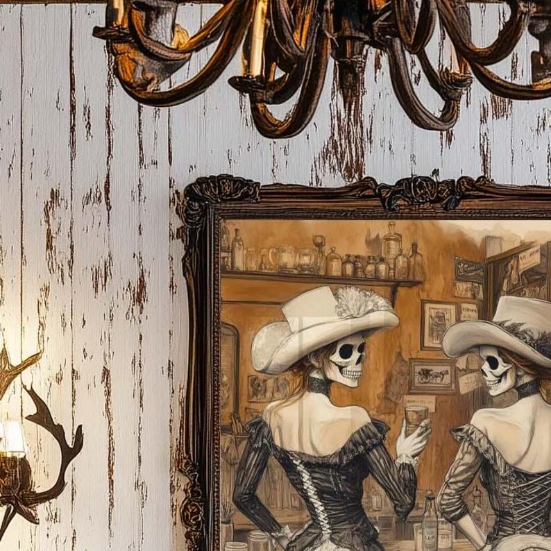 Saloon Ladies Poster: Gothic Western Bar Decor Art - Etsy