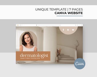 Minimalistisk webbdesignmall Canva Modern webbmall Professionell webbdesign Estetisk webbplats Ren webbmall