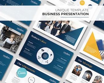 Professional Business Presentation Finance Marketing Presentation Template Pitch Deck Presentation Portfolio Template Canva Presentation