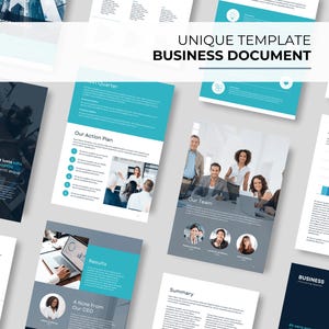 Business Document Template Business Proposal Document Real Estate Document Startup Document Modern Professional Document Canva Document