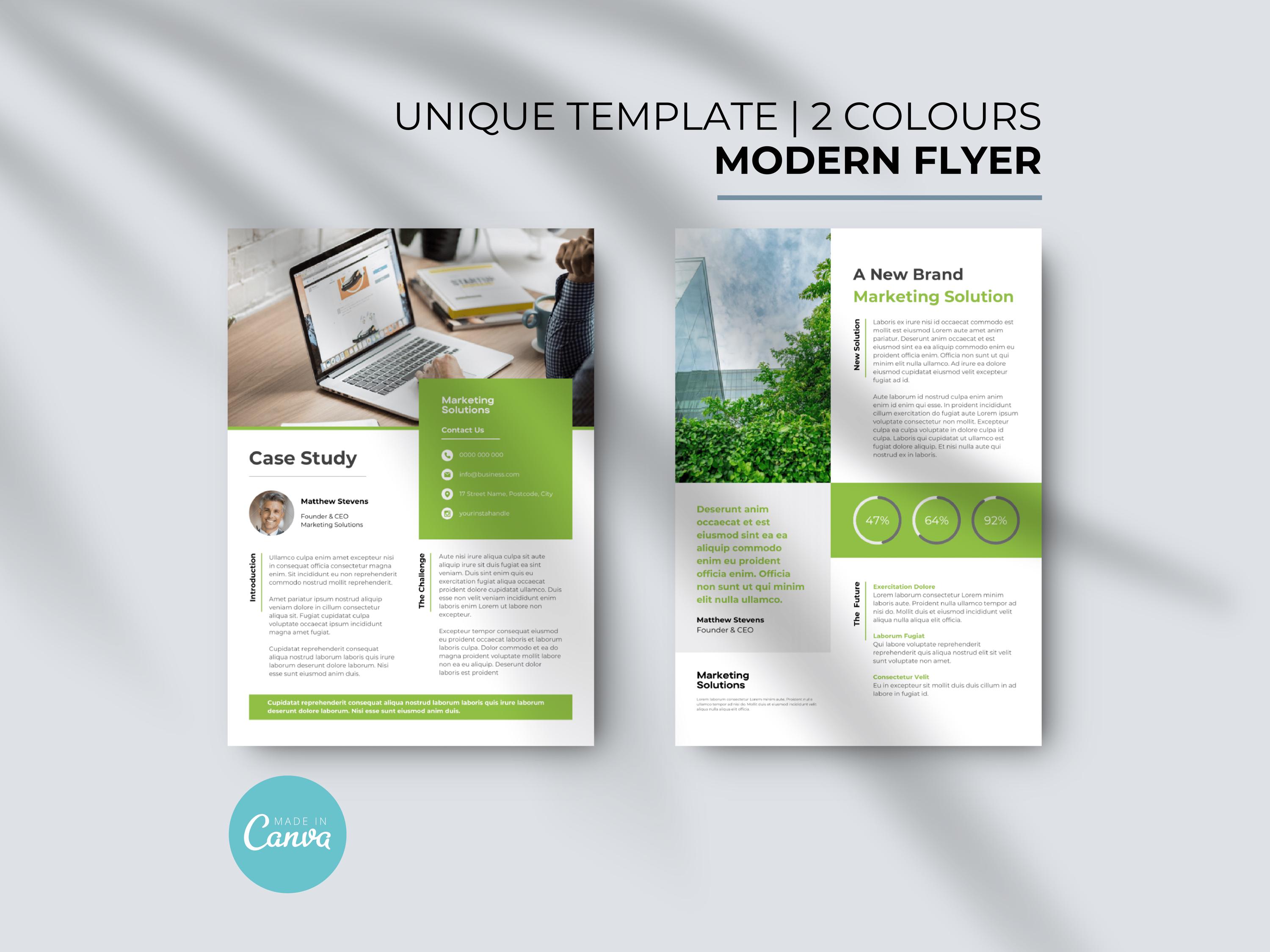 Case Study Template Flyer Template Business Canva Template Business ...