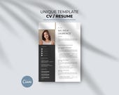 Resume Template Modern CV Template Modern Resume Template Professional Resume Template Clean Resume Template Canva Resume Template