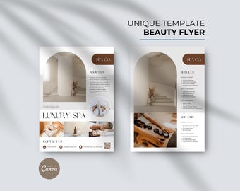 Spa Flyer Salon Flyer Beauty Salon Flyer Esthetician Flyer Beauty Spa Flyer Canva Flyer Template Modern Services Flyer Beauty Clinic Flyer