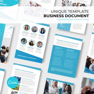 Business Report Proposal Business Document Template Modern Profesional Minimalistic Fresh Report Template Business Conference Canva Editable