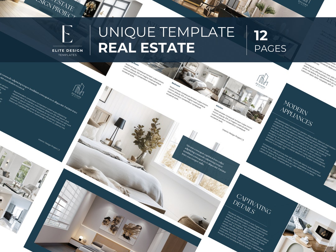 Real Estate Presentation Template Canva Template Professional ...