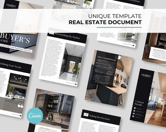 Buyer's Guide Template Real Estate Template for Realtors Real Estate Brochure Premade Template Real Estate Document Canva Template