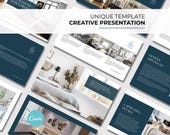 Real Estate Presentation Template Canva Template Professional Presentation Modern Template Architecture Presentation Portfolio in Canva
