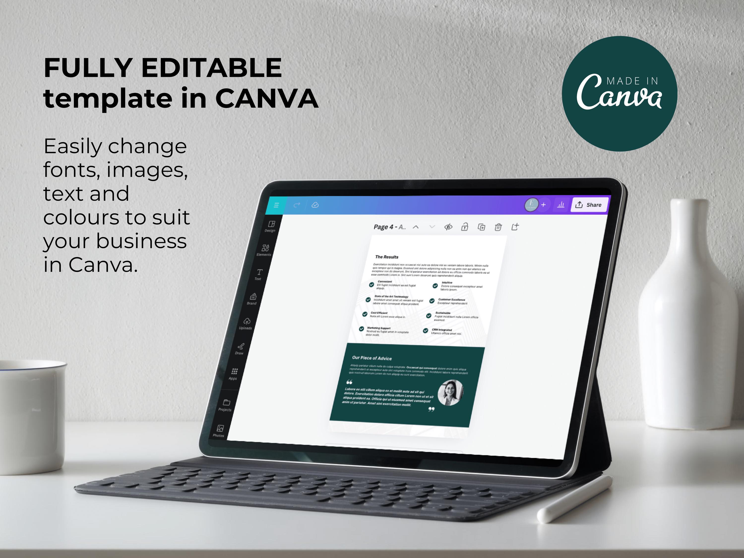 Case Study Template Modern Professional Canva Editable Customisable ...