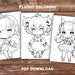 Chibi Girls Coloring Book INSTANT DOWNLOAD Printable Coloring Pages ...