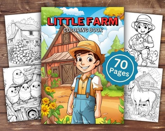 Little Farm Coloring Book | INSTANT DOWNLOAD | Printable Coloring Pages | Little Farm Coloring Pages | Adult Coloring | Fun Kids Activity
