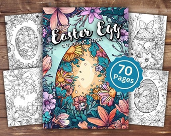 Easter Egg Coloring Book | INSTANT DOWNLOAD | Printable Coloring Pages | Easter Coloring Pages | Kid Easter Activity | Fun Kids Activity