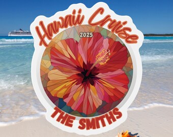 Personalized Cruise Door Magnet: Floral Stateroom Cabin Decor