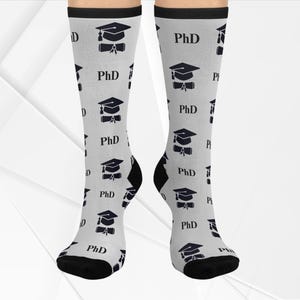 PhD Graduate Socken, Abschlussfeier Crew Socken, Unisex Einheitsgröße