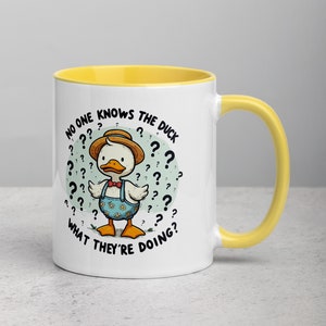 Funny DUCK Design Ceramic Coffee MUG- 11/15 Oz - Funny Gifts, Gift for Her, Funny Duck, Office Gifts, Office Mugs, Personal Mug, Cute Mugs