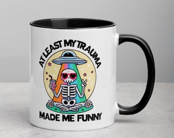 Funny Skeleton Ceramic Mug, Pride Halloween Gift