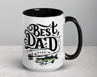 Fishing Dad Ceramic Mug, Dad Ever Gift, Father's Day Present