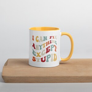 3 Colors Funny Wavy Font Design 11 Oz Ceramic Coffee Mug - Funny Mugs - Office Gifts - Cute Coffee Lover Mug - Gift for Her - Easter Gifts