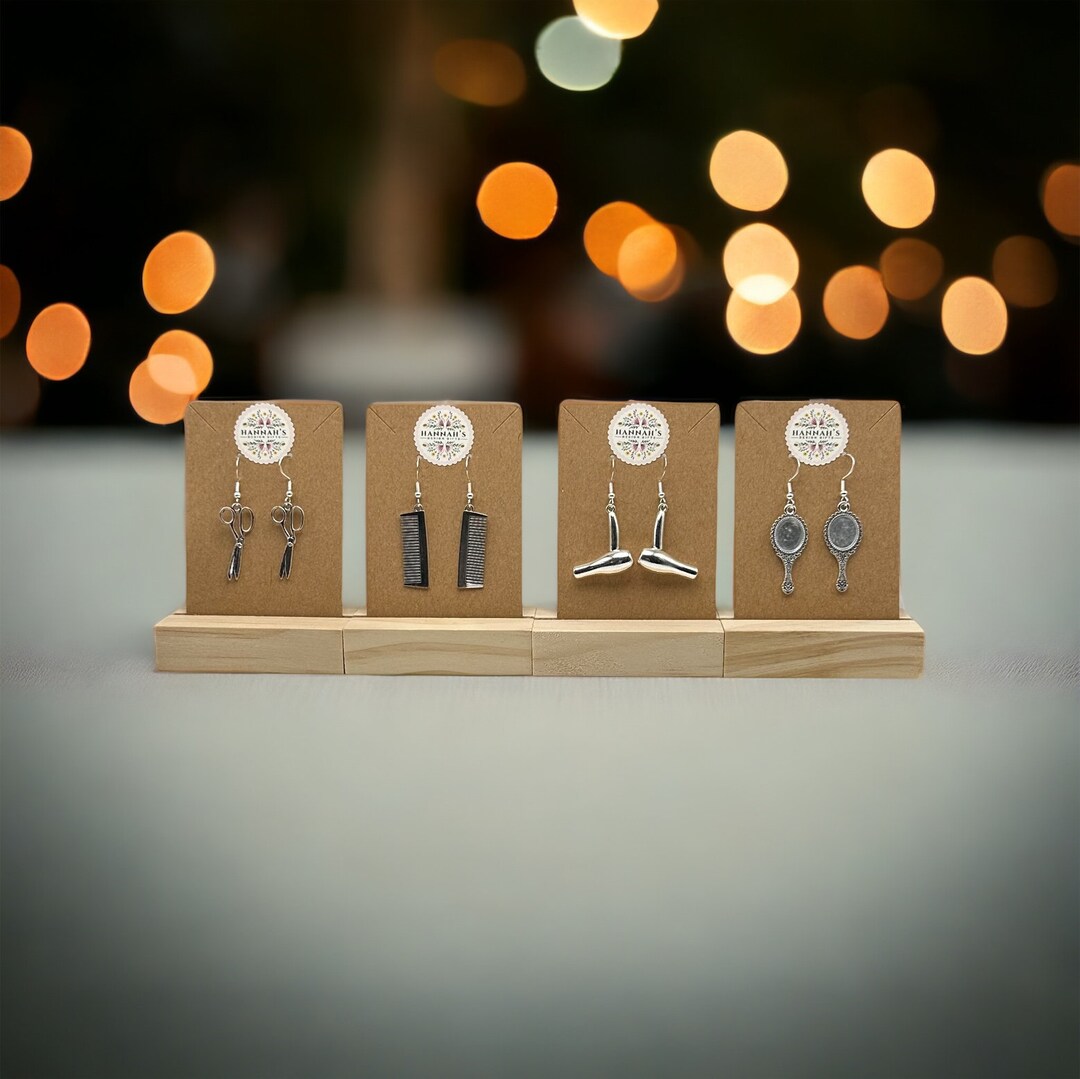 Cute Hairdryer Scissors Comb Mirror Earrings Etsy