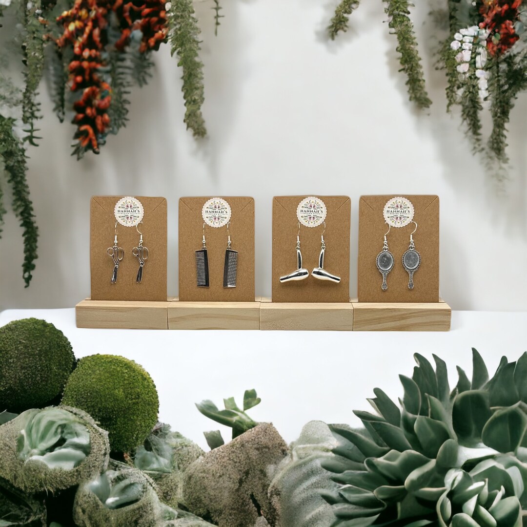 Cute Hairdryer Scissors Comb Mirror Earrings Etsy