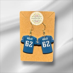 Philadelphia Eagles Jersey Earrings - Hypoallergenic Football Fan Gift, football, sports fan gift, merch, Jalen Hurts #1