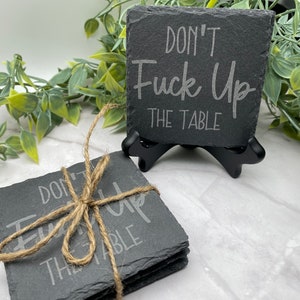 Custom Drink Coasters - Slate Coaster - Personalized Coaster - Custom Engraved - Personalized Drink Coasters - Unique Custom Gifts-Set of 4