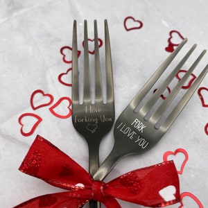 Personalized Forks, Kitchen Utensils, Unique Gifts, Forks, Custom Engraved Forks, Personalize, Customize Forks, Valentines Gifts