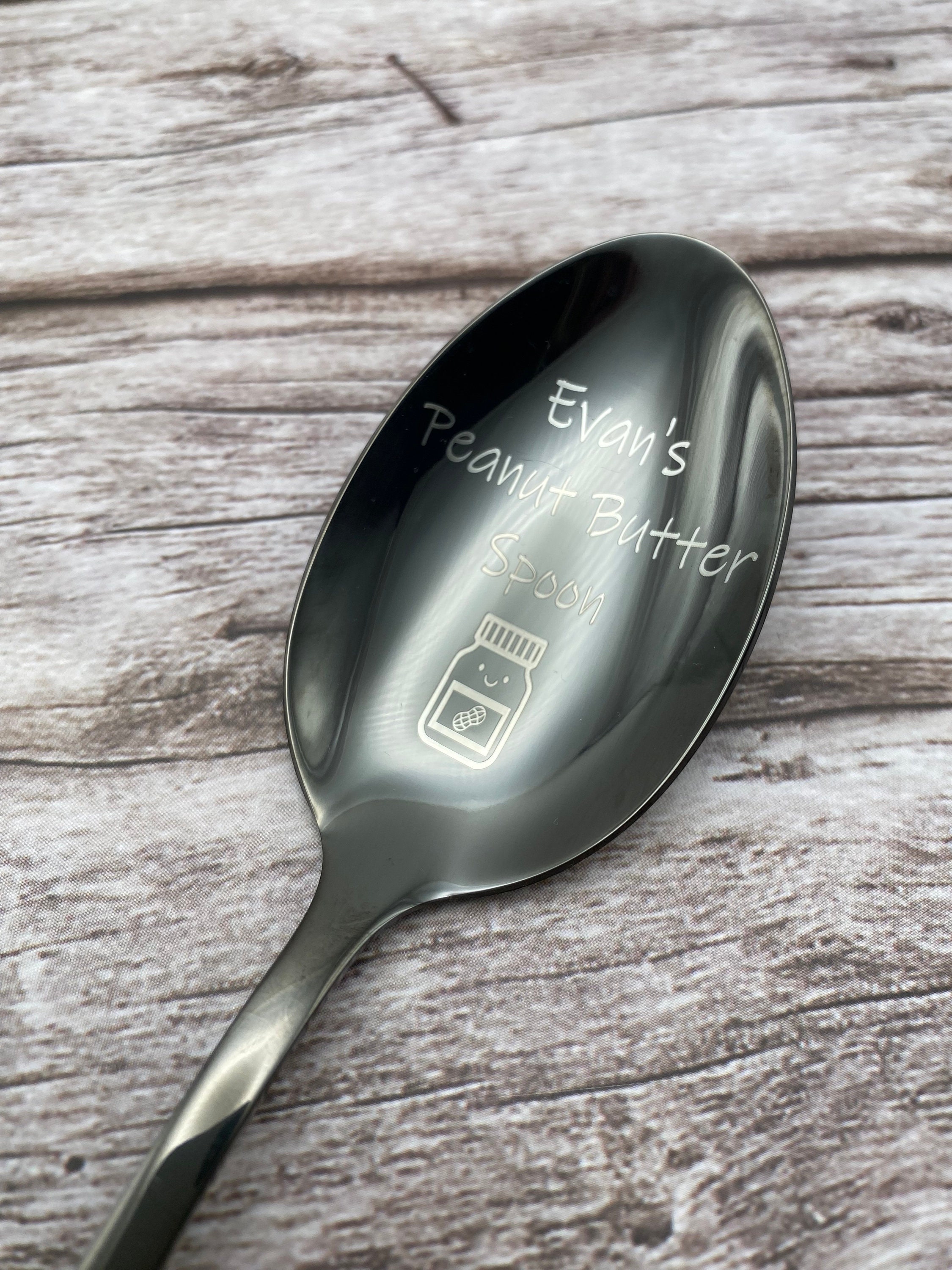 Custom Engraved Spoon • Black •kitchen Utensil • Unique Gifts ...