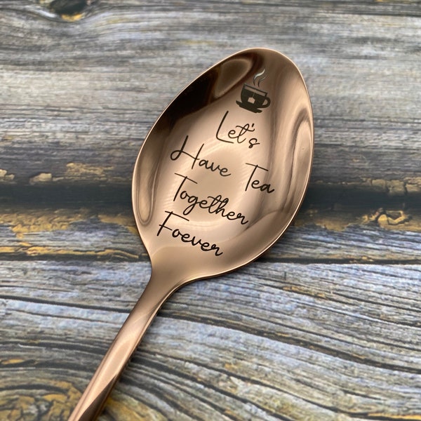 Personalized Spoon - Kitchen Utensils - Custom Engraved Spoon - Coffee Spoons - Rose Gold Spoon - Personalized - Unique Gifts -