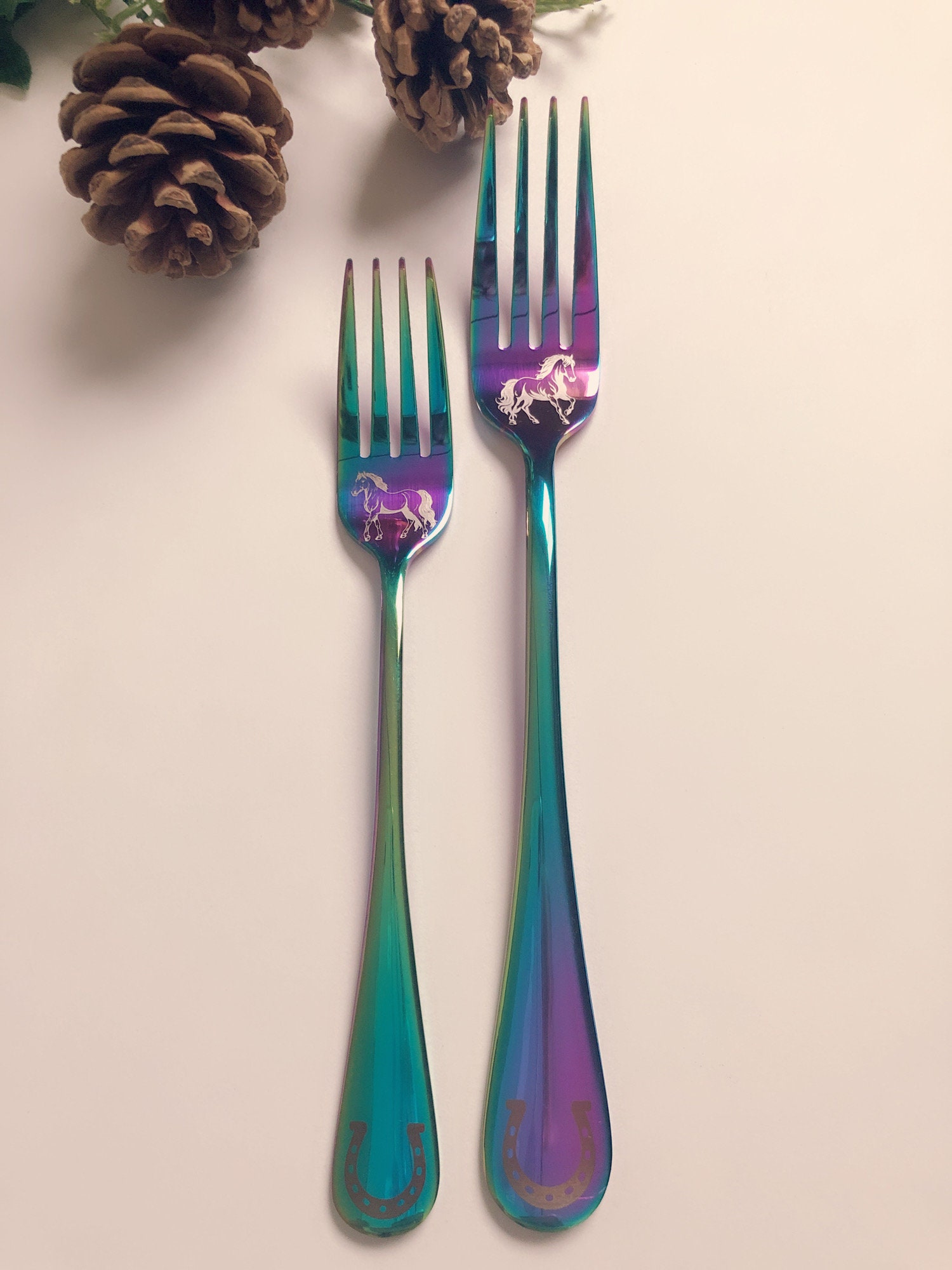 5 Piece Rainbow Silverware Gift Set • Horse Collection • Kitchen ...