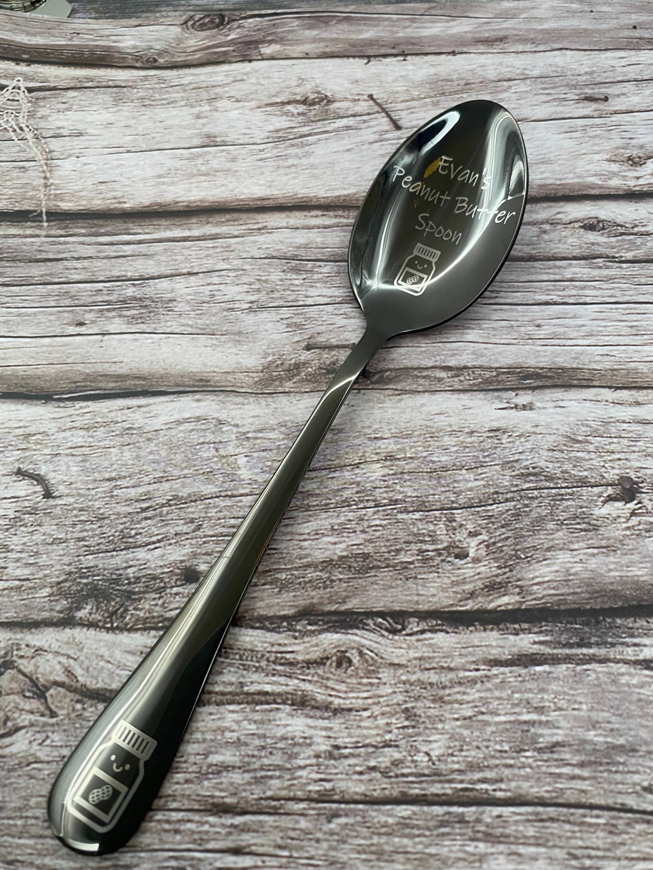 Custom Engraved Spoon • Black •kitchen Utensil • Unique Gifts ...