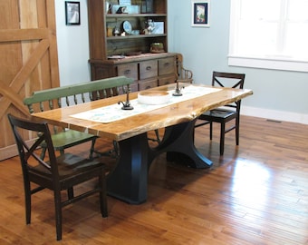 Mesa de comedor de borde vivo