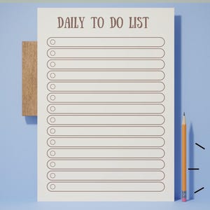 Printable Daily To-Do List Planner: A4 PDF & PNG (Digital Download)