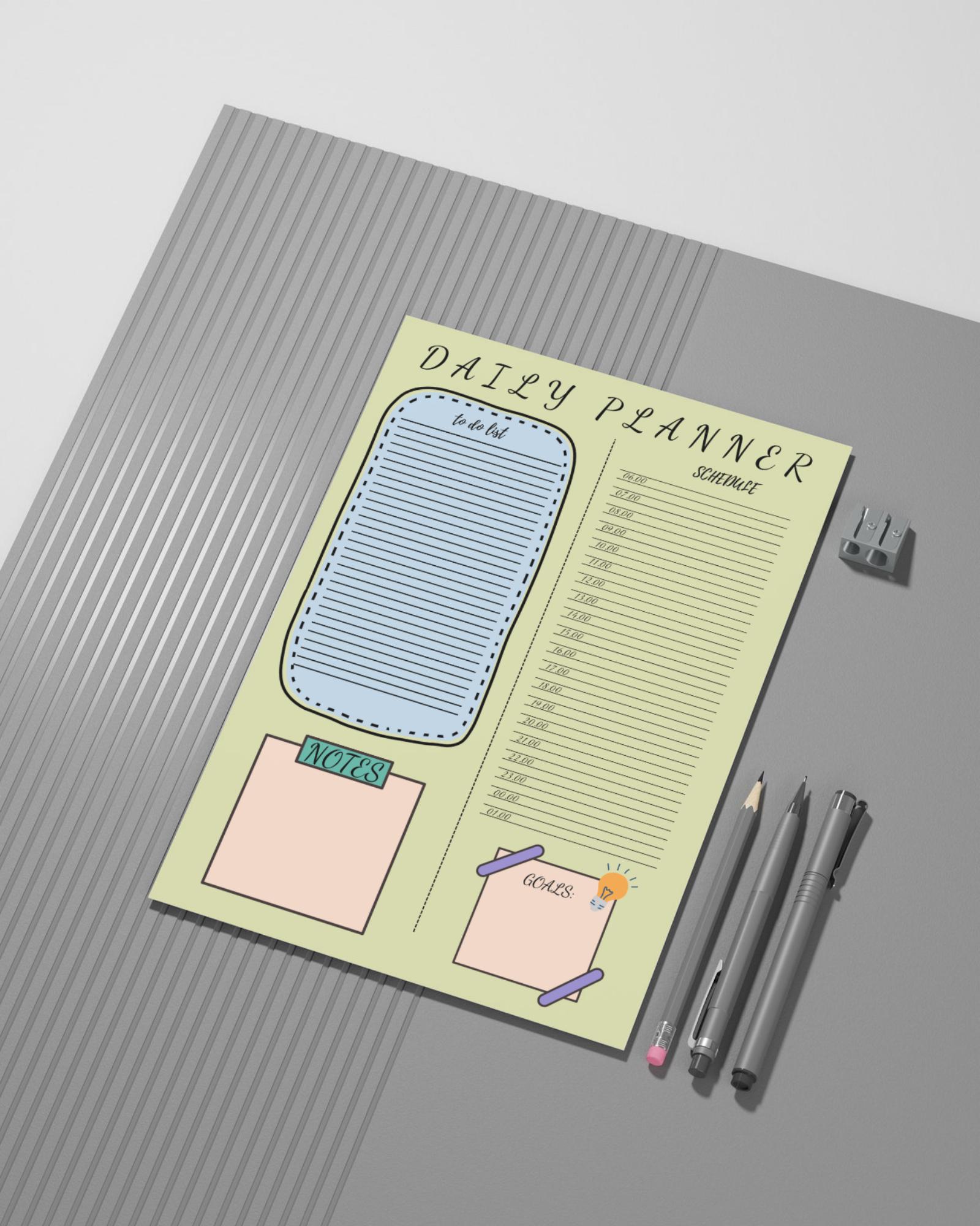 Printable Daily Planner | A4 Size Daily Planner PDF | Printable to Do ...