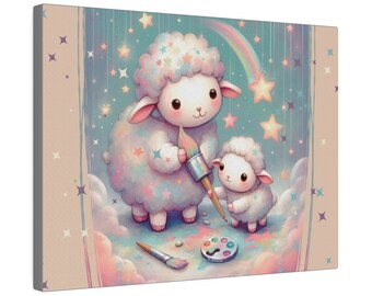 Sheep Wall Art, Sheep Print, Wall Art, Art Decor, Picture Wall, Mothers day, Poster Babies, Gifts, Canva Sign, Signs, Home Decor, Sheep Svg