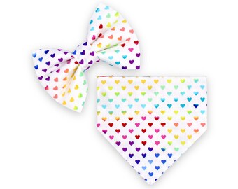 Love in Full Color: Dog / Cat Bow Tie or Bandana Collar Accessory