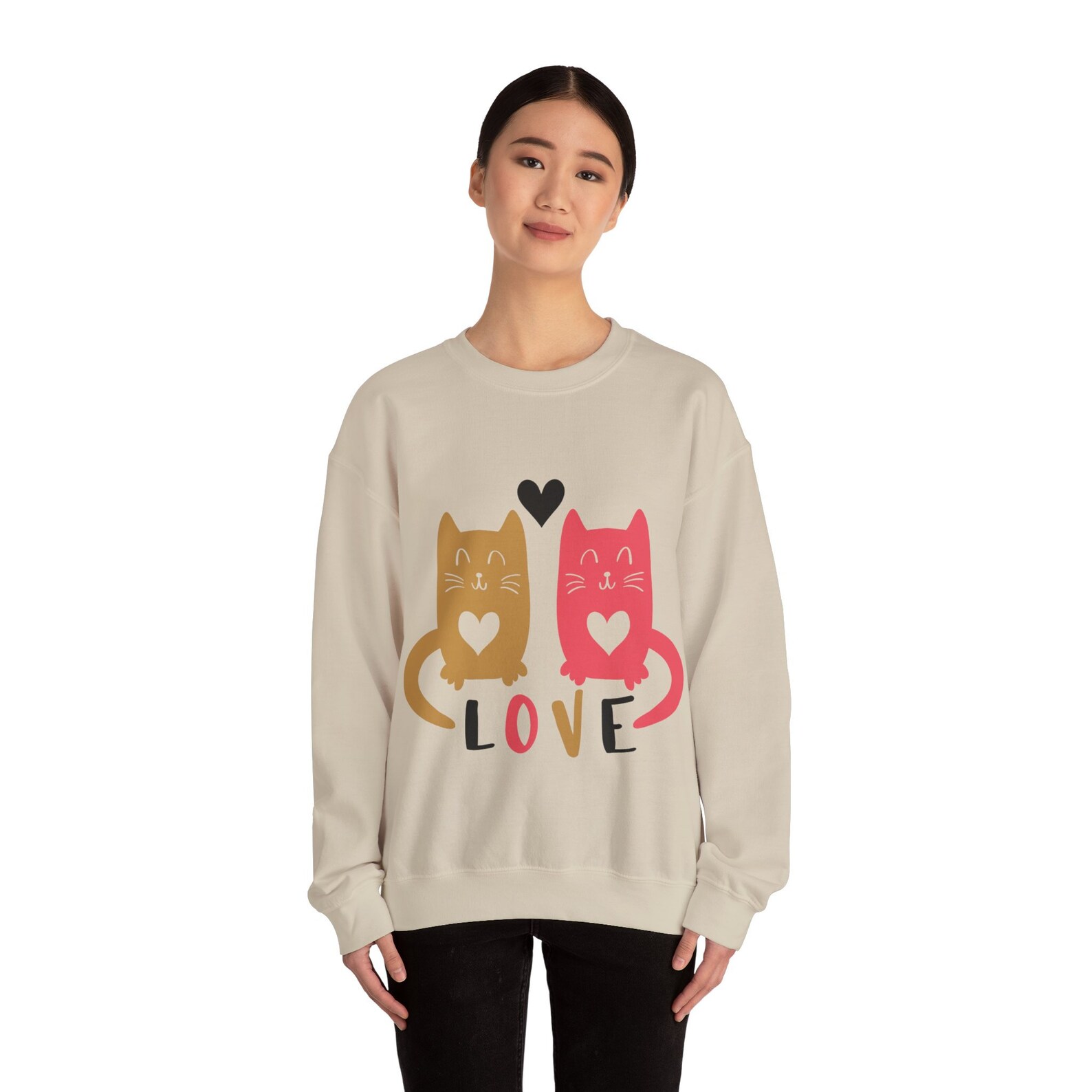 Sudadera De Mujer. De San Valentin, Amor, Cat, Kitty.sudadera De Mujer ...