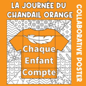 French Orange Shirt Day Collaborative Poster Art Coloring Page ...