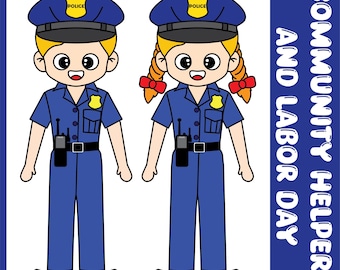 Police Officer Craft: Community Helpers Coloring Page (PDF)