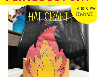 Pentecost Flame Hat Craft: Holy Spirit Sunday School Activity (PDF Download)