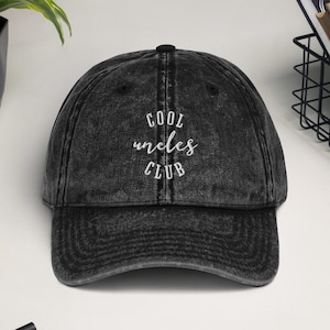 Cool Onkel Club Mütze – Lustiges Geschenk für coolen Onkel, ästhetische Mütze im Vintage-Stil, trendige Geschenkidee für Männer _k