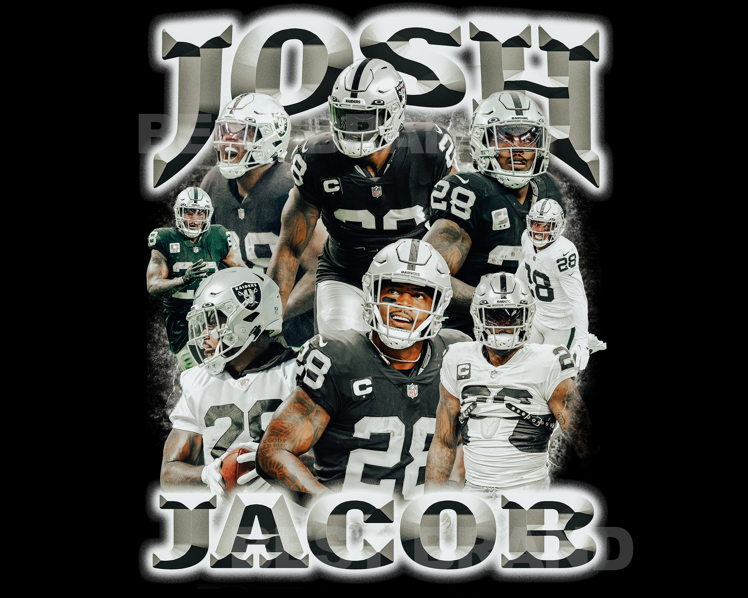 Josh Jacobs PNG, Shirt Design PNG Tee SVG Shirt Vector Shirts Png, Printable Design, Instant 