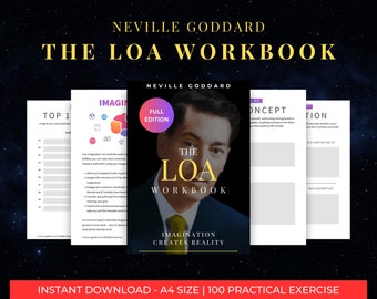 EDITABLE Law of Assumption Workbook, Neville Goddard Law of Assumption, Law of Attraction Worksheet, Manifestation Journal, Dream Planner