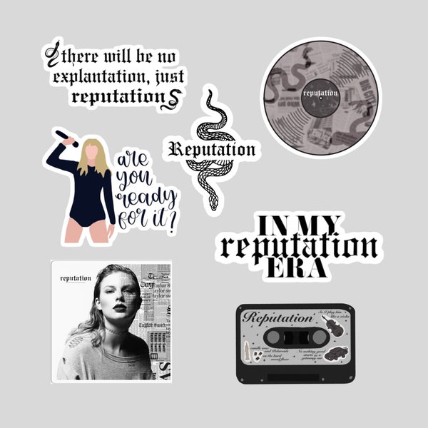 Taylor Swift Sticker Pack, Reputation Era, Taylors Version, Waterproof Laptop Decals,Lyrics Poster Stickers, Eras Tour, Are you ready for it