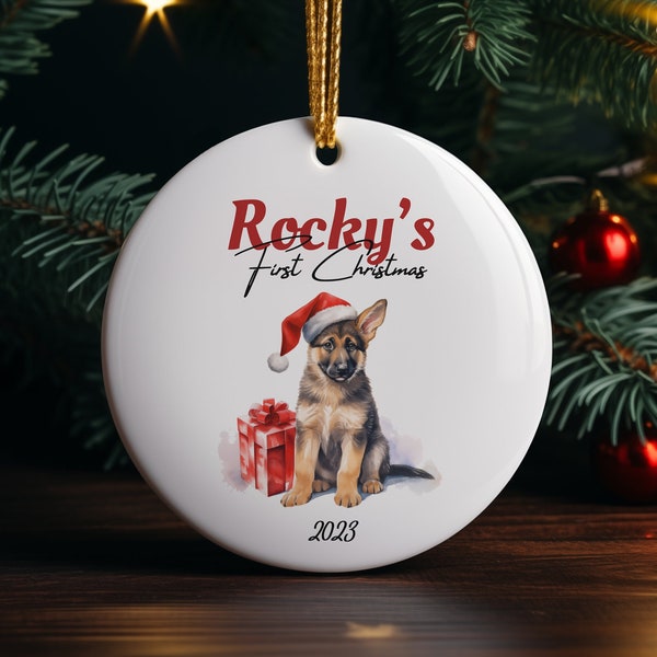 German Shepherd Ornament for Dog Lover Custom Ornament Gift for German Shepherd Customized Ornament for Dog First Christmas Unique Ornament