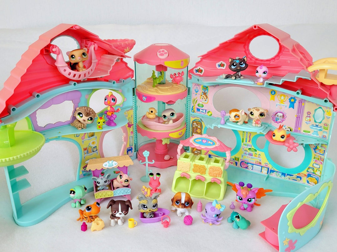LPS Littlest Pet Shop Biggest House SET With 21 Pets, House and
