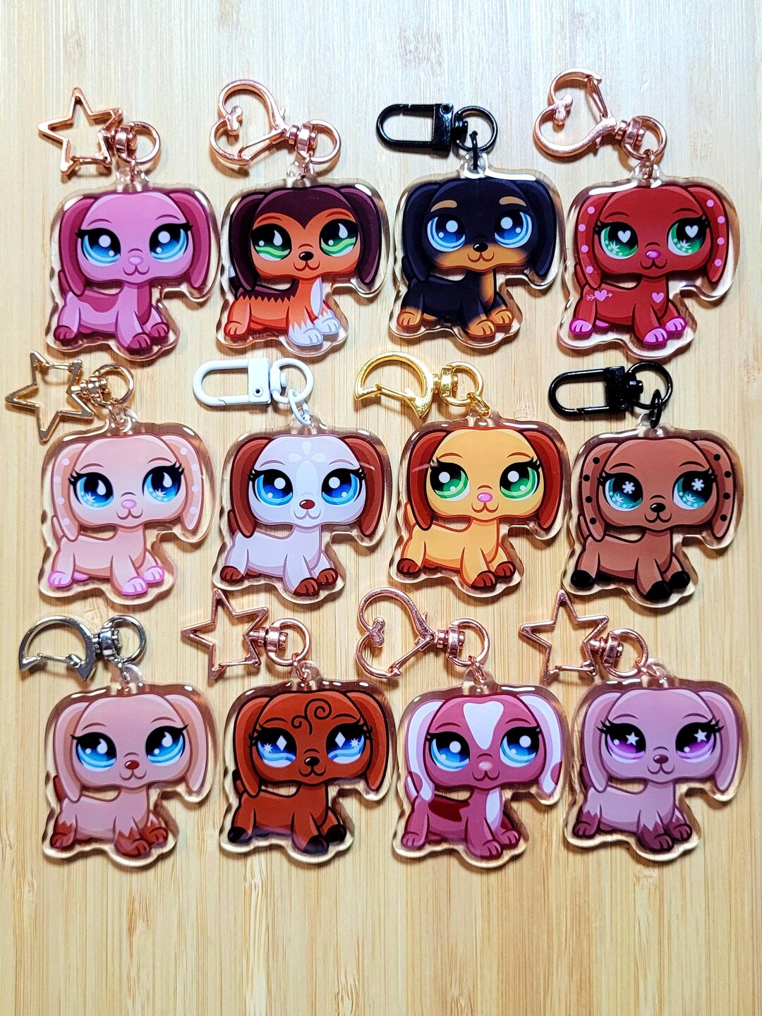 LPS Keychains - Dachshunds - 12 Patterns to Choose From | 2 Inches ...