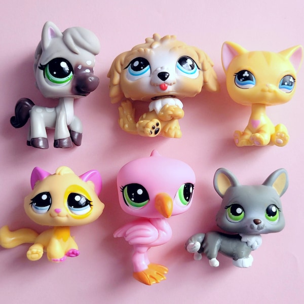 LPS Littlest Pet Shop Horse Labradoodle Cat Flamingo Corgi Hasbro Authentic