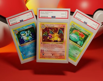 Pin Bundle: 1999 Base Set First Edition Shadowless Charizard, Blastoise, + Venusaur Graded 10 Enamel Pin